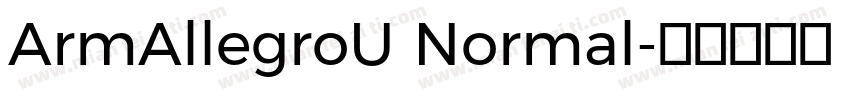 ArmAllegroU Normal字体转换